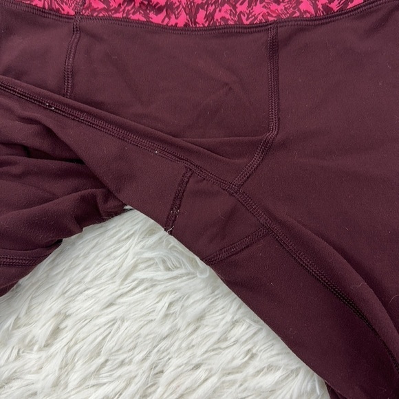 Lululemon Speed Tight Bordeaux Drama Mountain Peaks Bon Bon Bordea - Picture 2 of 8